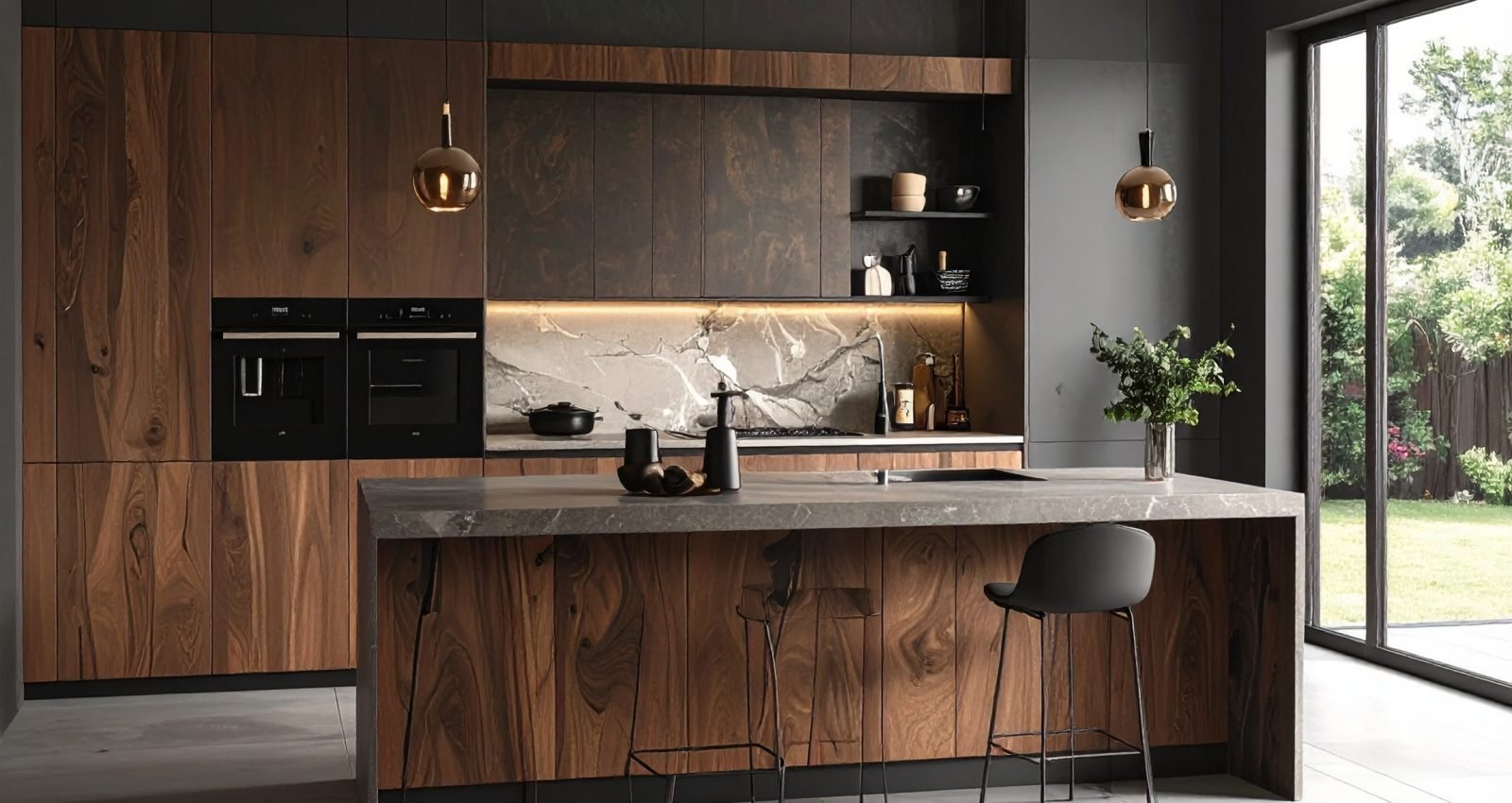 Firefly_Fotografía de cocinas con diseño de interiores con un estilo del 2026 con tonos negro 768088